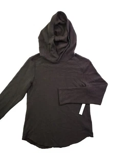 Joe's Jeans Men's XL Dark Brown Black Stripped Waffle Knit Hoodie Heavyweight LS - Picture 1 of 9