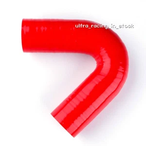 3PLY 135 degree 2.5 inch 64 mm Coupler Elbow Silicone Tubro Intercooler Hose Red - Picture 1 of 6