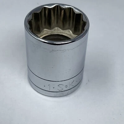 1” SK Tools USA, 40132, 1/2” Drive, 12 Point SAE Chrome Standard Socket, New - Image 1 of 4