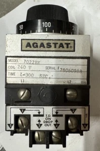 NEW AGASTAT 7022BK TIMING RELAY 1-300 SEC TIME OFF DELAY TIMER 240VAC COIL - Picture 1 of 7