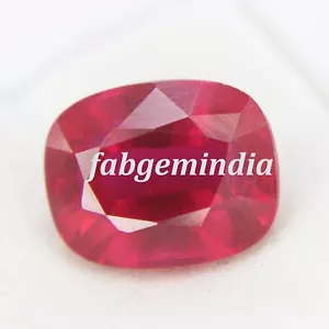 7 Ct Certified Loose Gemstones Natural Ruby Cushion Shape Cut Corundum Red - Picture 1 of 5