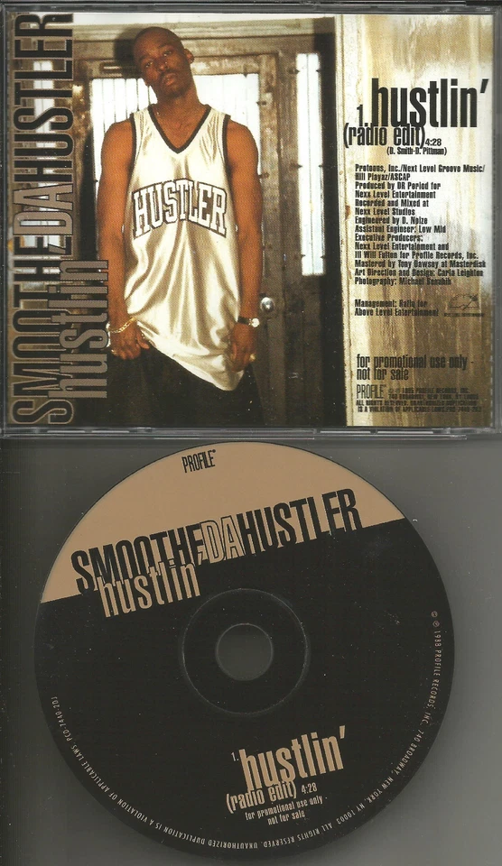 SMOOTHE DA HUSTLER Hustlin w/ RARE RADIO EDIT 1995 PROMO DJ CD Single USA MINT - Image 1 of 1