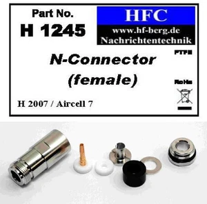 1 Pieza N hembra para H 2007/Aircell 7/Highflexx 7 Cable coaxial 50 Ω H1245 - Picture 1 of 2