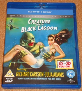 CREATURE FROM THE BLACK LAGOON: 60th Anniversary - 2D/3D issue- UK Blu Ray movie - Picture 1 of 3