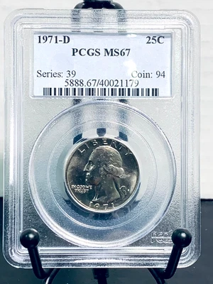 1971-D Washington Quarter PCGS MS67 Mint State 67 #40021179 - Image 1 of 2