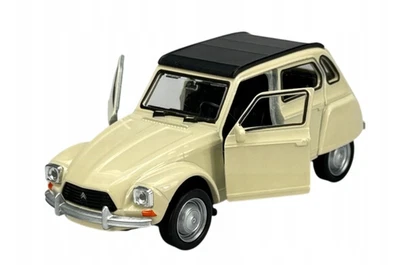 Citroen Dyane Coche Clásico Francés Modelo Diecast Juguete Crema Escala 1:34-1:39 Welly Foto 1 de 4