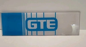 GTE PHONE SIGN VINTAGE THICK PLASTIC PHONE BOOTH SIGN 13.5x4  - Picture 1 of 7