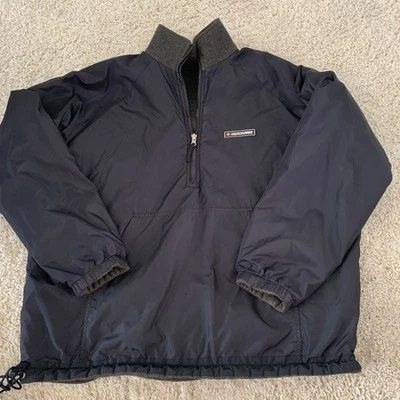 Vintage Abercrombie & Fitch Pullover Jacket Mens Large Fleece Lined Reversible - Image 1 of 4