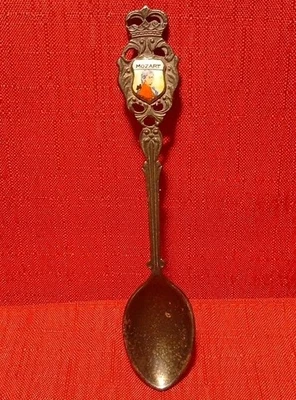 Cuchara de recuerdo chapada en plata vintage Wolfgang Amadeus Mozart Foto 1 de 4