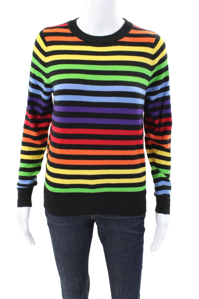 Suéter Aqua Madeleine Thompson Mujer Rayas Negro Multicolor Talla Extra Pequeña Foto 1 de 4