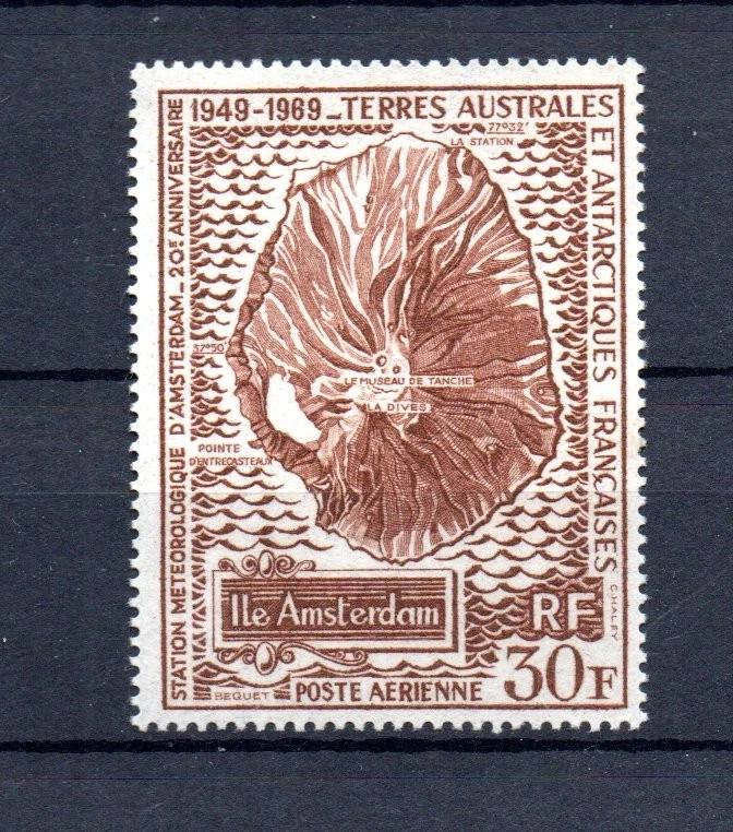 TAAF (France Antarctic) 1970 Meteorology stamp (Michel 56) nice MNH - Image 1 of 1