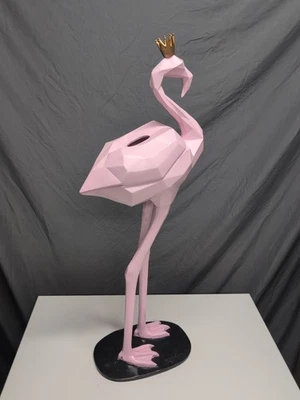 Caja de pañuelos creativa, estatua moderna de resina flamenco escultura arte adorno pájaros... Foto 1 de 4