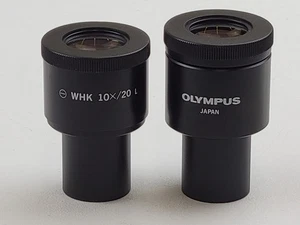 Paar / Set Olympus WHK 10X/20L Mikroskop 23mm Okulare - Bild 1 von 3