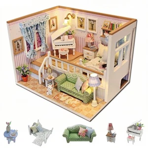 Flever Dollhouse Miniature DIY House Kit Creative Room with Furniture - Picture 1 of 7