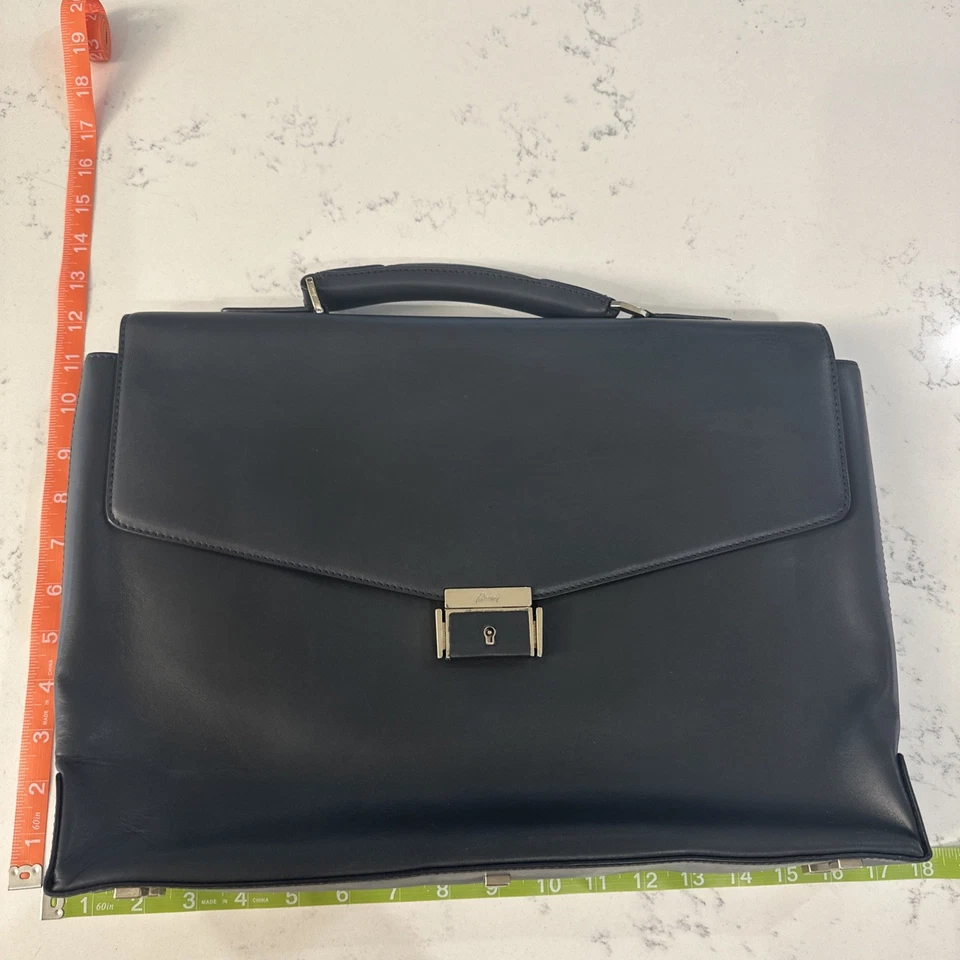 Pasta de couro verde Brioni - Imagem 1 de 4