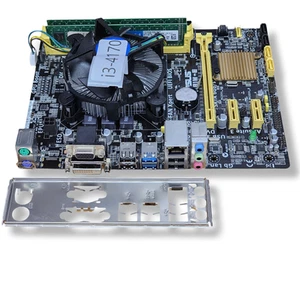 ASUS HB1M-E ATX DDR3 1333 LGA1150 8GB MEMORY I3-4170 MOTHERBOARD/TESTED (5186) - Bild 1 von 2