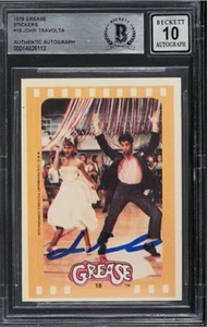 1978 Fett Aufkleber JOHN TRAVOLTA #18 BGS BAS Authentic Auto Autogramm signed - Bild 1 von 2