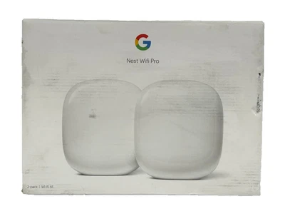 2-pack Google Nest WiFi Pro 6e Snow White GA03689-US Router AXE5400 - Image 1 of 4