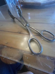 Vintage EPNS Sheffield England Serving Tongs 8” Scissor Salad Server Solid - Picture 1 of 2
