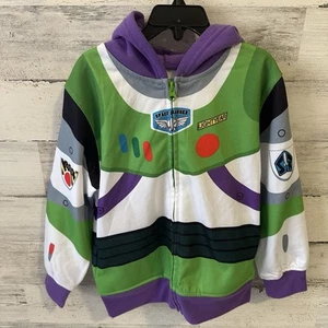 Disney Pixar Toy Story Buzz Lightyear Kids Zip Up Hoodie Size S (8) - Picture 1 of 5