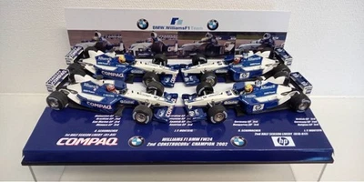 SPECIALE SET 4 AUTO 1:43 MINICHAMPS WILLIAMS BMW FW24 2002 SCHUMACHER MONTOYA - Immagine 1 di 4