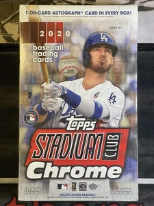 2020 Topps Stadium Club Chrome SEALED Hobby Box / 1 Auto / 14 Packs 6 Cards Per - Picture 1 of 2