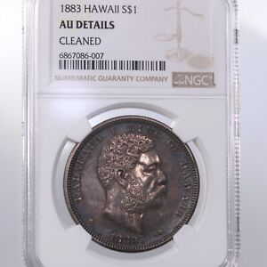 1883 Hawaii S$1 NGC Certified AU Details : Cleaned