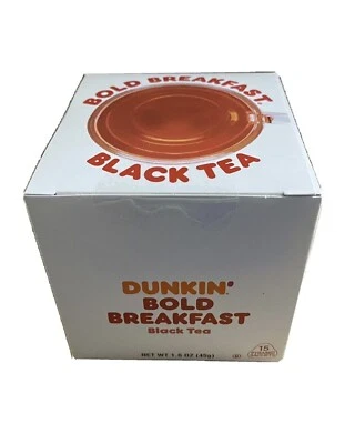 Dunkin пончики смелый завтрак черный чай 15 чайных пакетиков (бесплатная доставка) - Изображение 1 из 4