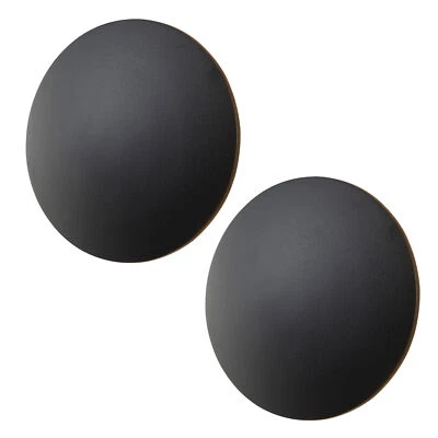 C CATTLEYA 2-pack 10 in. Black Aluminum Round Disc LED Indoor Outdoor Wall Sconce