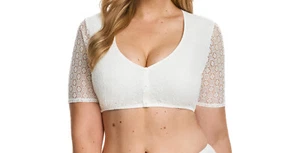 SUSA 5575 Dirndlbluse halbarm Gr. 32 - 48 ivory 002 - Picture 1 of 2