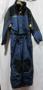 Vintage 1990's Columbia Tectonic Snowsuit Navy Black Gold Men's Medium - Picture 1 of 13