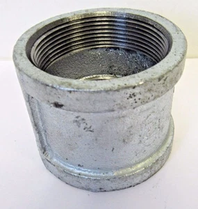 New 2” X 2” Galvanized Straight Coupling Banded FNPT Thread - Picture 1 of 5