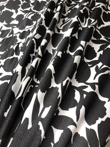 Silky Floral print On Polyester Satin Charmouse fabric Sold by the yard - Picture 1 of 5