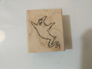 Gummistempel Holzhalterung 2 x 1,75" Halloween Geist gruselig gruselig Stampin Up 2000 - Bild 1 von 2