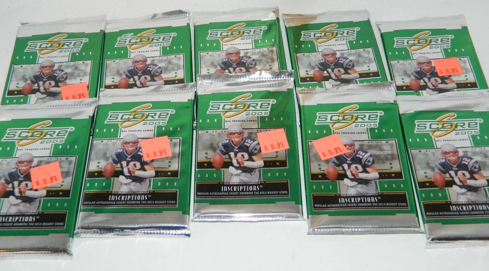 AS IS 2005 SCORE football 10 PACKS NFL cards NEW sealed autos rodgers RC year - Image 1 of 4