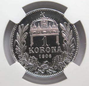 [R3636] 1 Korona 1906 KB BP Restrike, Ungarn, Franz Joseph I. (1848-1916) - Imagen 1 de 3
