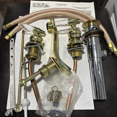 Delta 3523-PB-De colección Retro Genuino Delta Grifo de Fontanería, Manijas INCLUIDAS Foto 1 de 4