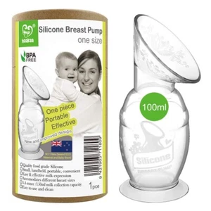 Haakaa Silicone Breastpump Manual Breast Pump with Suction Base (4oz/100ml) - Picture 1 of 7