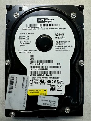 WD 381648-001 WD800JD-60LSA0 80GB 7.2K RPM Cache 8MB 1.5 Gb/s SATA HDD - Image 1 of 4