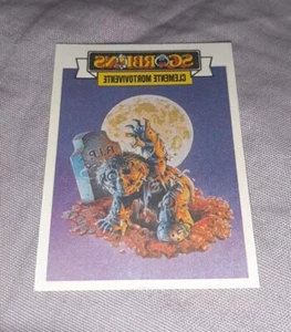 Sgorbions Italy Iron On CLEMENTE MORTO VIVENTE / DEAD TED Garbage Pail Kids - Foto 1 di 3