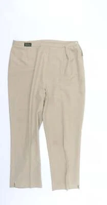 farah hamilton Womens Beige Cotton Blend Trousers Size 20 L26 in - Image 1 of 4