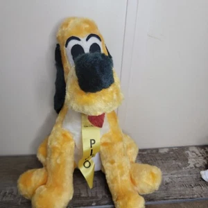 Vintage 50's-60's Pluto Mohair Fur Plush Doll Walt Disney Disneyland 14.5" - Picture 1 of 6