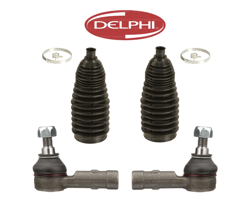 Front L+R Tie Rods Ends + Steering Rack Boots for Jaguar XJ8 XJR XK8 XKR - Image 1 of 1