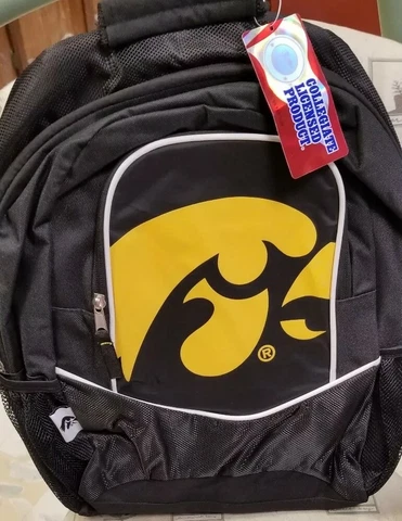 IOWA HAWKEYES COLLEGIATE BACKPACK HEAVY DUTY ..****GO HAWKEYES ! * NEW /W TAGS* Cover
