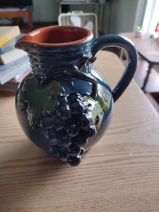 Very Beautiful Signed Approx 6 1/2 Inches Studio Pottery Grape ❤️❤️❤️❤ - Picture 1 of 14