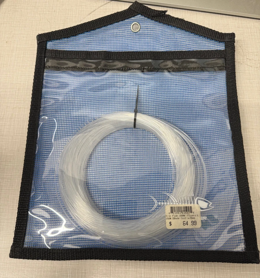 Trik Fish 150LB 50YD Flurocarbono Líder Bobina Pesca Agua Salada Gran Juego Foto 1 de 1