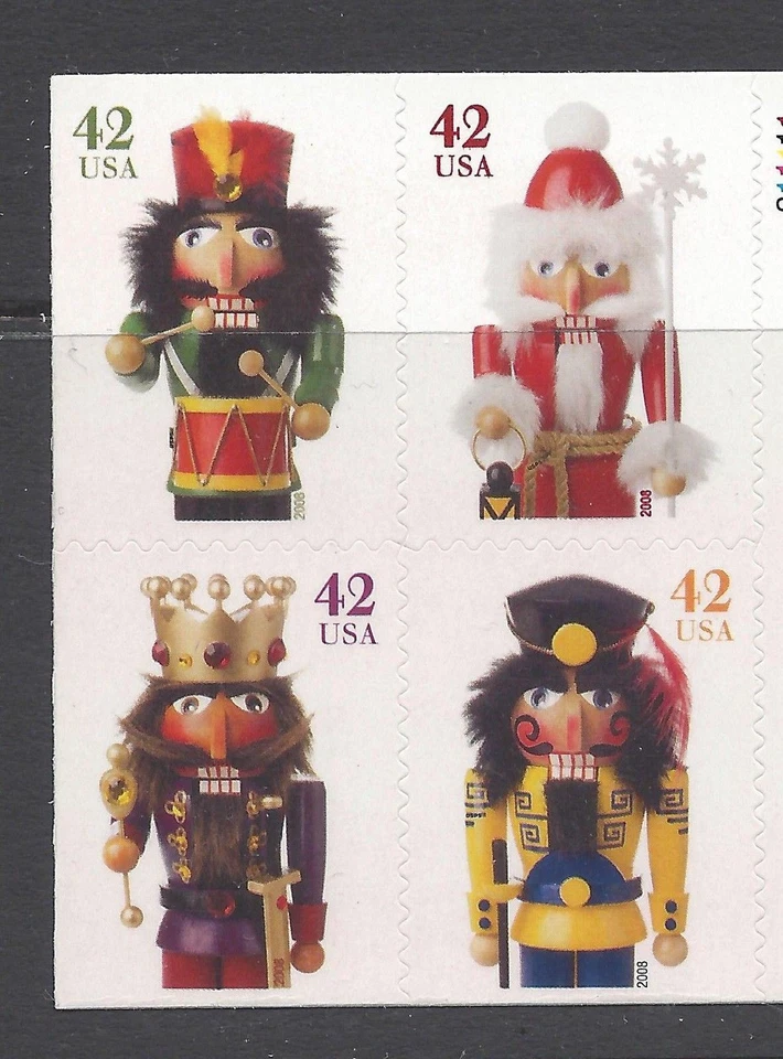 US Scott # 4360-63 4363a From DS Pane Holiday Nutcrackers 2008 - Image 1 of 1