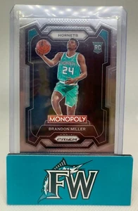2023-24 Prizm Monopoly Brandon Miller #15 RC Charlotte Hornets - Foto 1 di 2