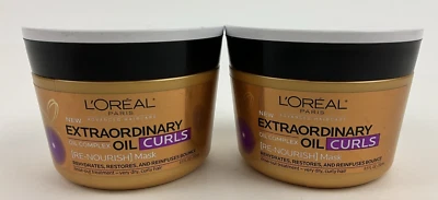 2x L'OREAL Extraordinary Oil Curls Re-Nourish Mask NEW 8.5 fl.oz - Image 1 of 4