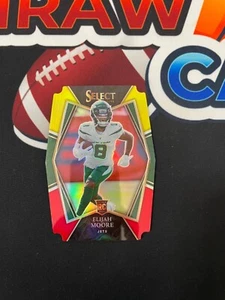 2021 Select Elijah Moore Premier Level Yellow Red Prizm Die-Cut Rookie RC #156 - Picture 1 of 2